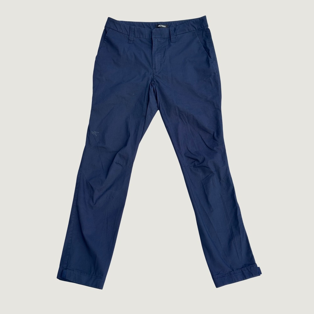 Arcteryx Starke Pant Mens 32 Navy Blue Technical Chino Cotton Blend